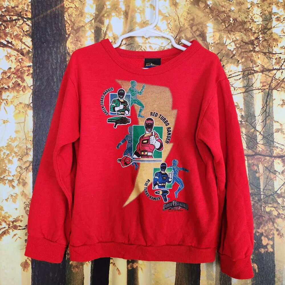 VTG Power Rangers 1997 Crewneck Sweatshirt Kids Youth 6 S 1990s 90's Saban